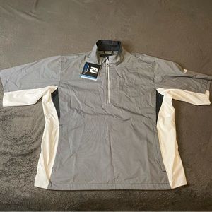 FootJoy Jacket Mens XL Grey DryJoys Hydrolite Rain Shirt 1/4 Zip Pullover NEW
